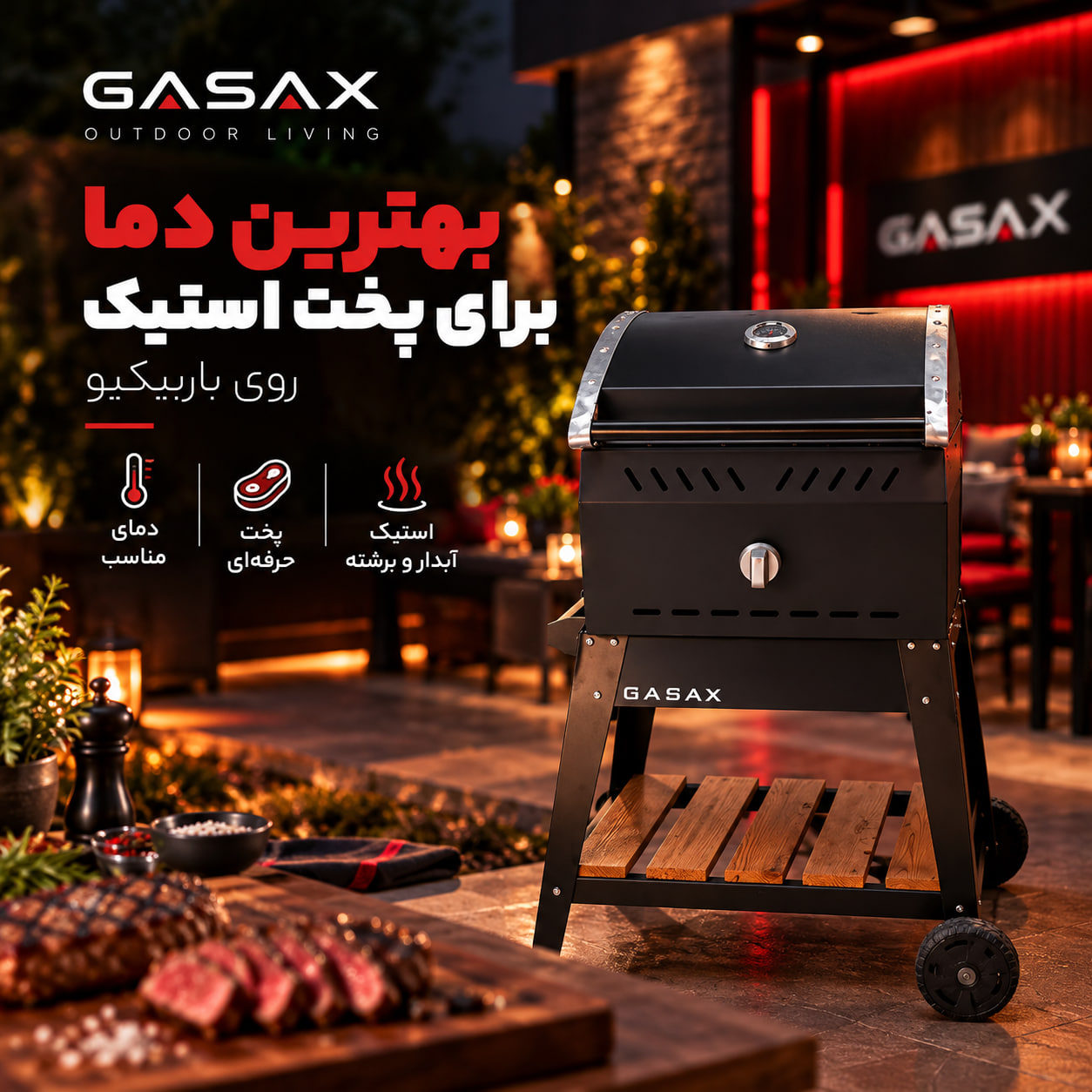 بهترین دما برای پخت استیک روی باربیکیو | دمای گریل استیک حرفه‌ای